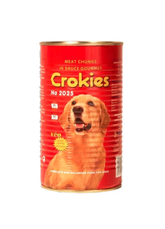 CROKIES Κονσέρβα Σκύλου - Κομμάτια κρέατος σε σάλτσα Gourmet